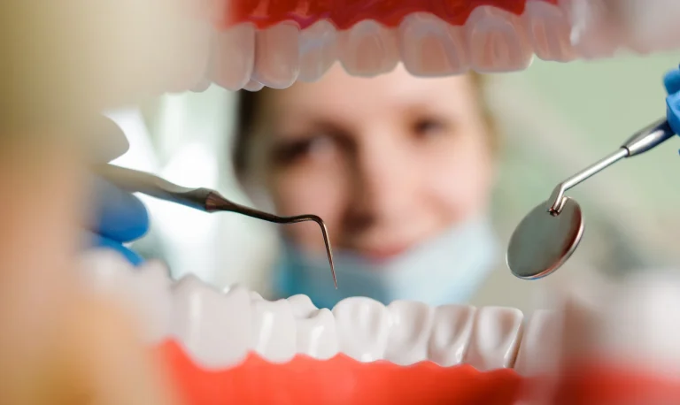 Periodontal mouth examination view