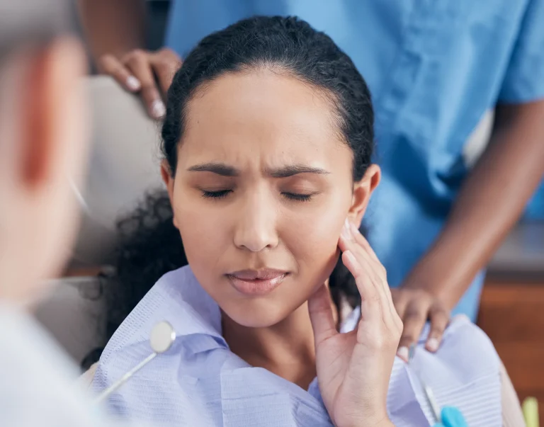 Oral discomfort treatment visit